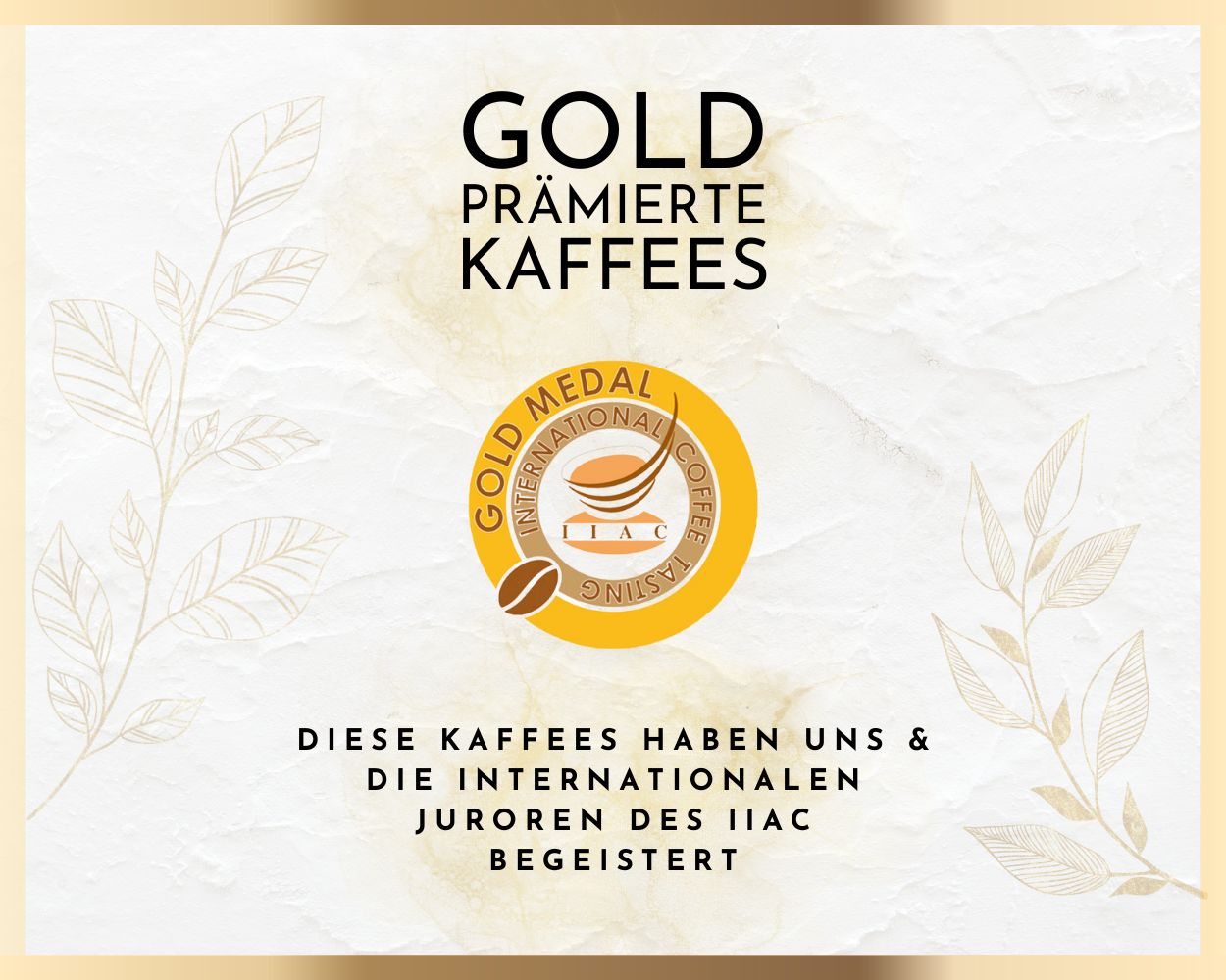 Kaffees mit Goldmedaillen