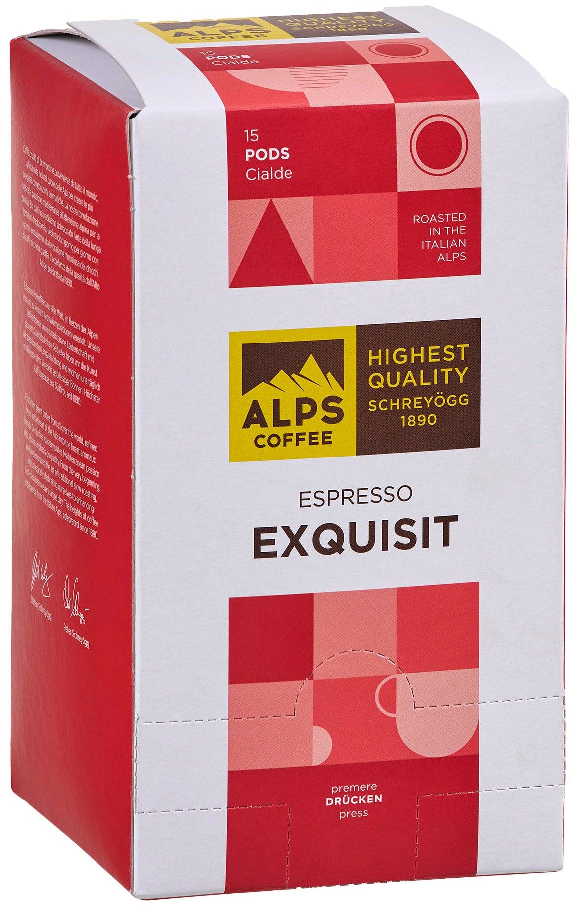 Dosettes ESE Alps Coffee EXQUISIT 