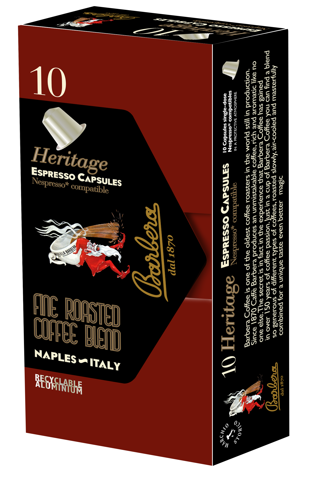 Capsules Barbera Caffè HERITAGE - compatibles Nespresso®*