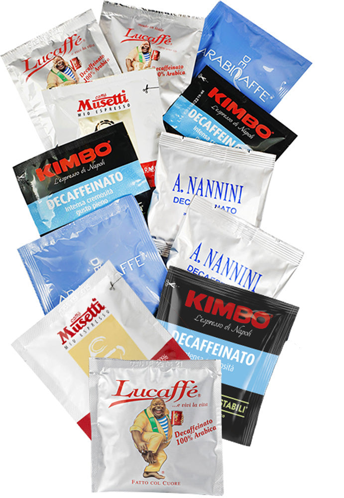 Ensemble d'échantillons de dosettes ESE pour expresso décaféiné