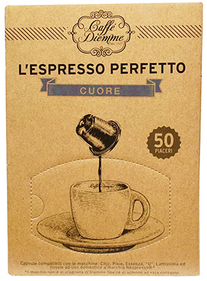 Diemme Nespresso®* capsule compatible CUORE sans caféine