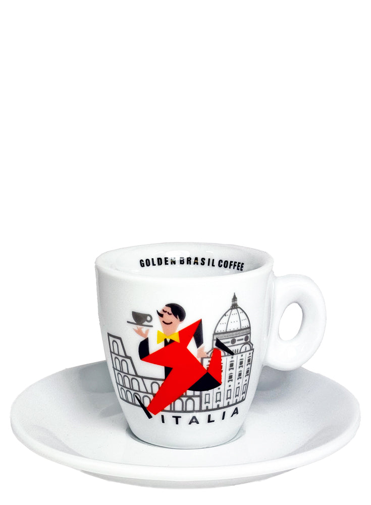 Tasse à expresso Brasil dorée