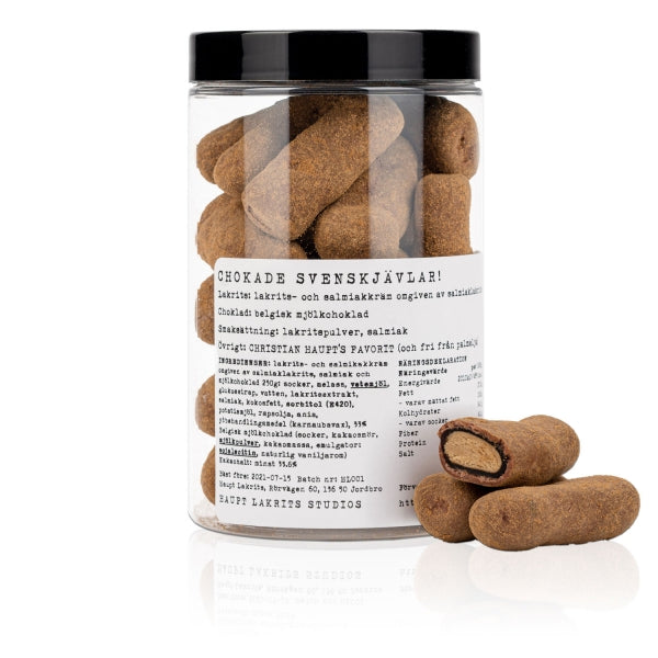 Réglisse au chocolat " CHOKADE SVENSKJÄVLAR " - Haupt Lakrits