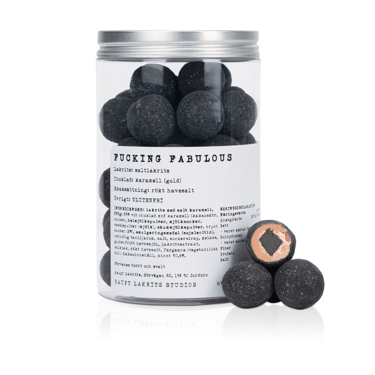Boules "Fucking fabulous" de réglisse, chocolat au caramel salé et goût fumé - Haupt Lakrits