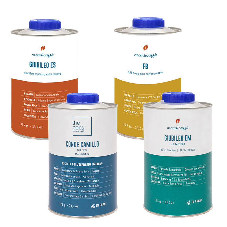 Lot dégustation Mondicaffè - 4 x 375g