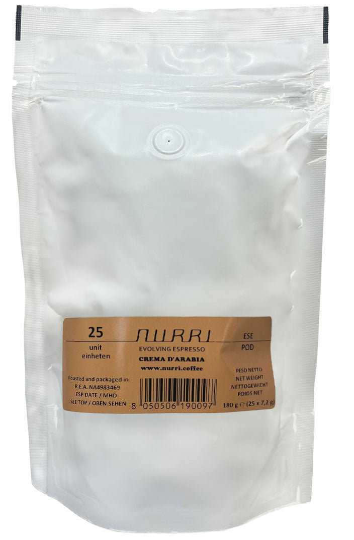 Nurri Crema d'Arabie ESE Pads sans emballage individuel