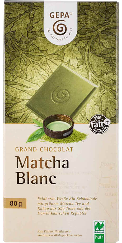 GEPA BIO Chocolat Matcha Blanc