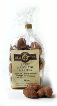 Amandes-Latte Macchiato enrobées de chocolat blanc et chocolat au lait  - Caffè New York